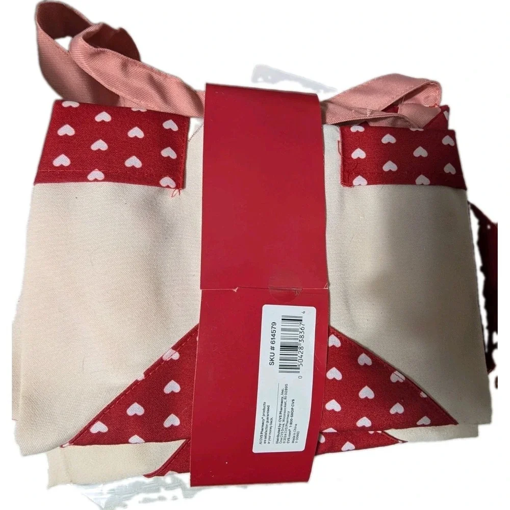 Adult & Kid Apron Set  Pink And Red With Hearts